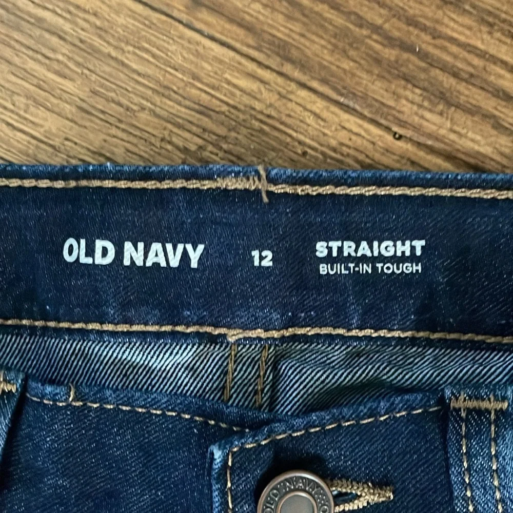 NWT Old Navy dark wash straight leg boys jeans